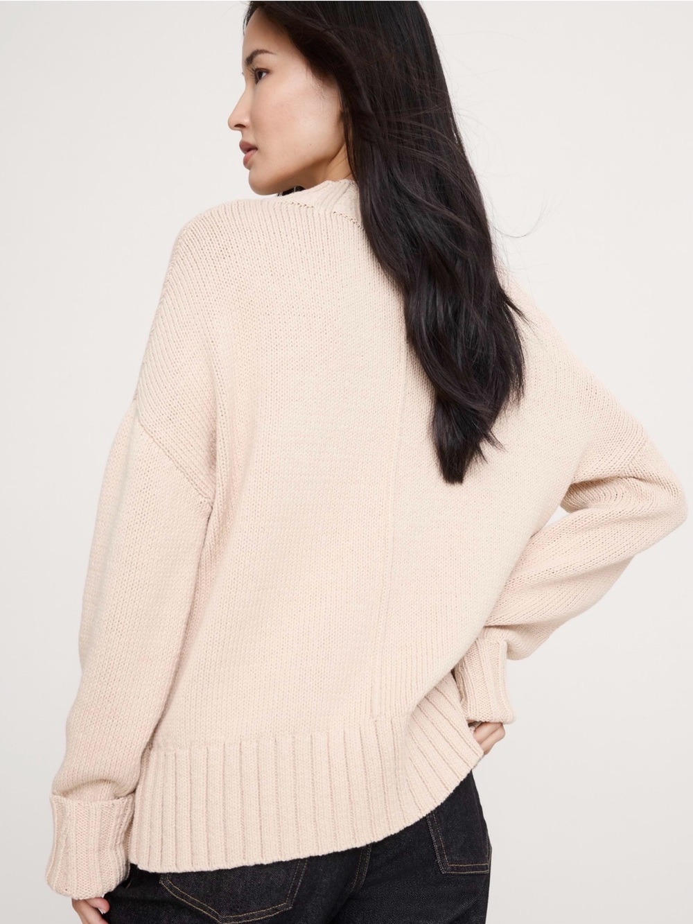 Banana Republic Women’s Cream Rose-Graphic Sweater - Picture 2 of 10